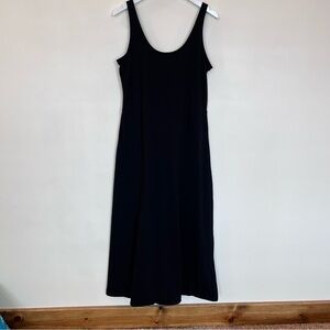 Gap Maxi Dress Large Tall Womens Solid Black Sleeveless